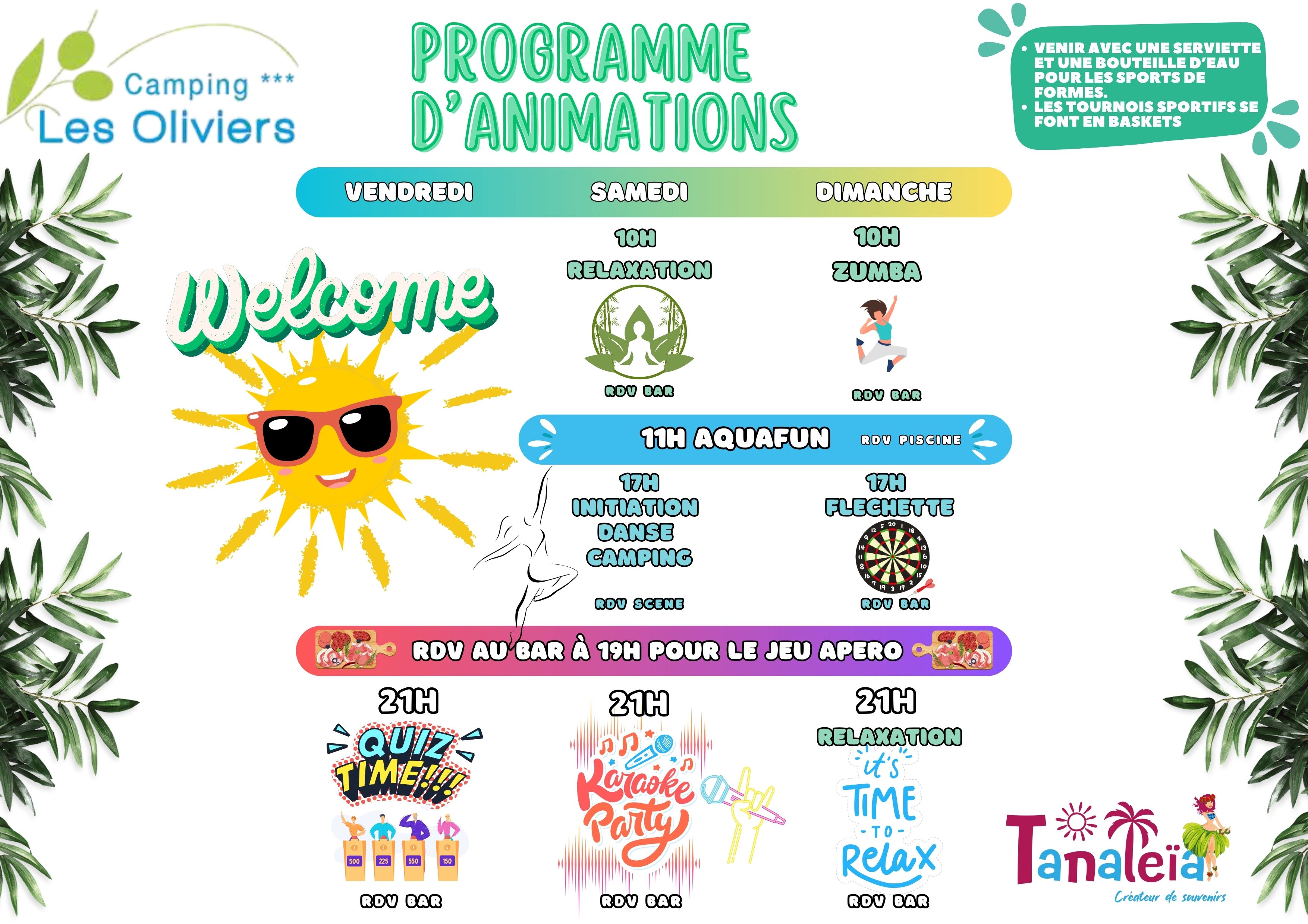 Animations Weekend du 13 juin 2025