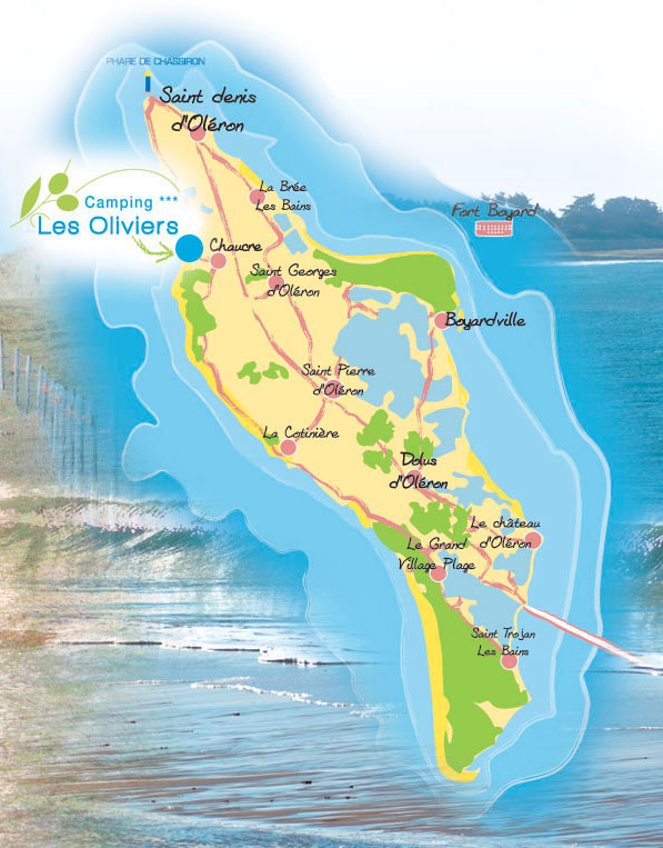 carte il d oleron camping les oliviers